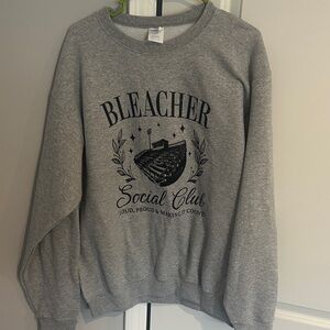 Bleacher Social Club Grey Graphic Sweatshirt